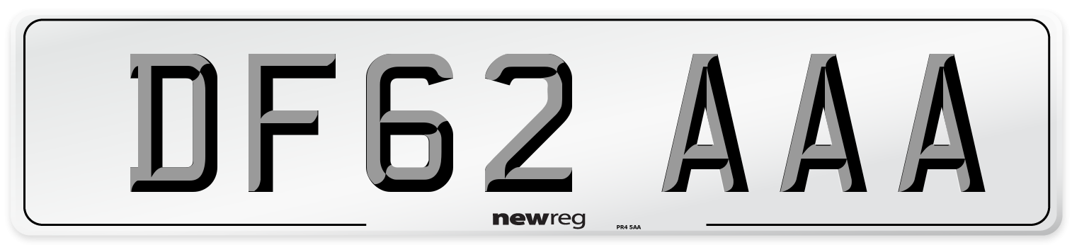 DF62 AAA Number Plate from New Reg